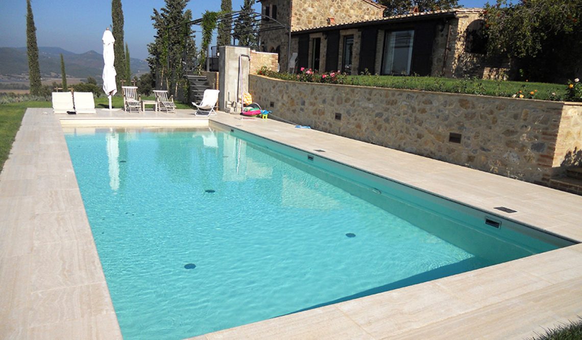 A swimming pool for a perfect farmhouse in Tuscany