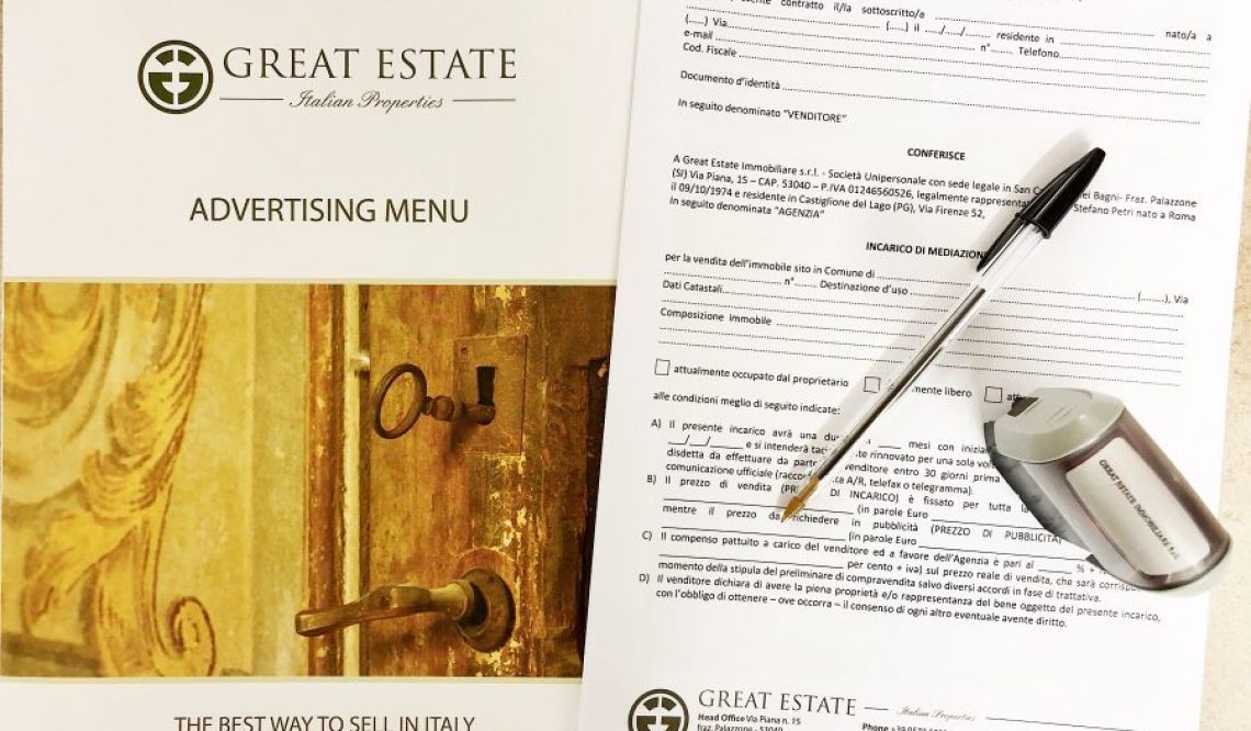 MANDATI DI VENDITA: AFFIDATI ALLA COMPETENZA DEL GRUPPO GREAT ESTATE -prima parte