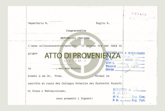 The previous sale deed (i.e. atto di provenienza): Great Estate informs